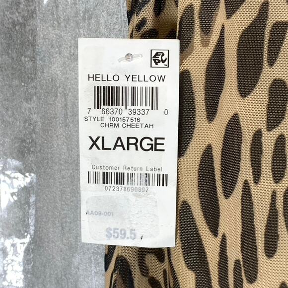 BAR III Women's Cheetah Printed Sleeveless Mock-Neck Cutout Bodycon Dress SZ XL - Picture 10 of 11